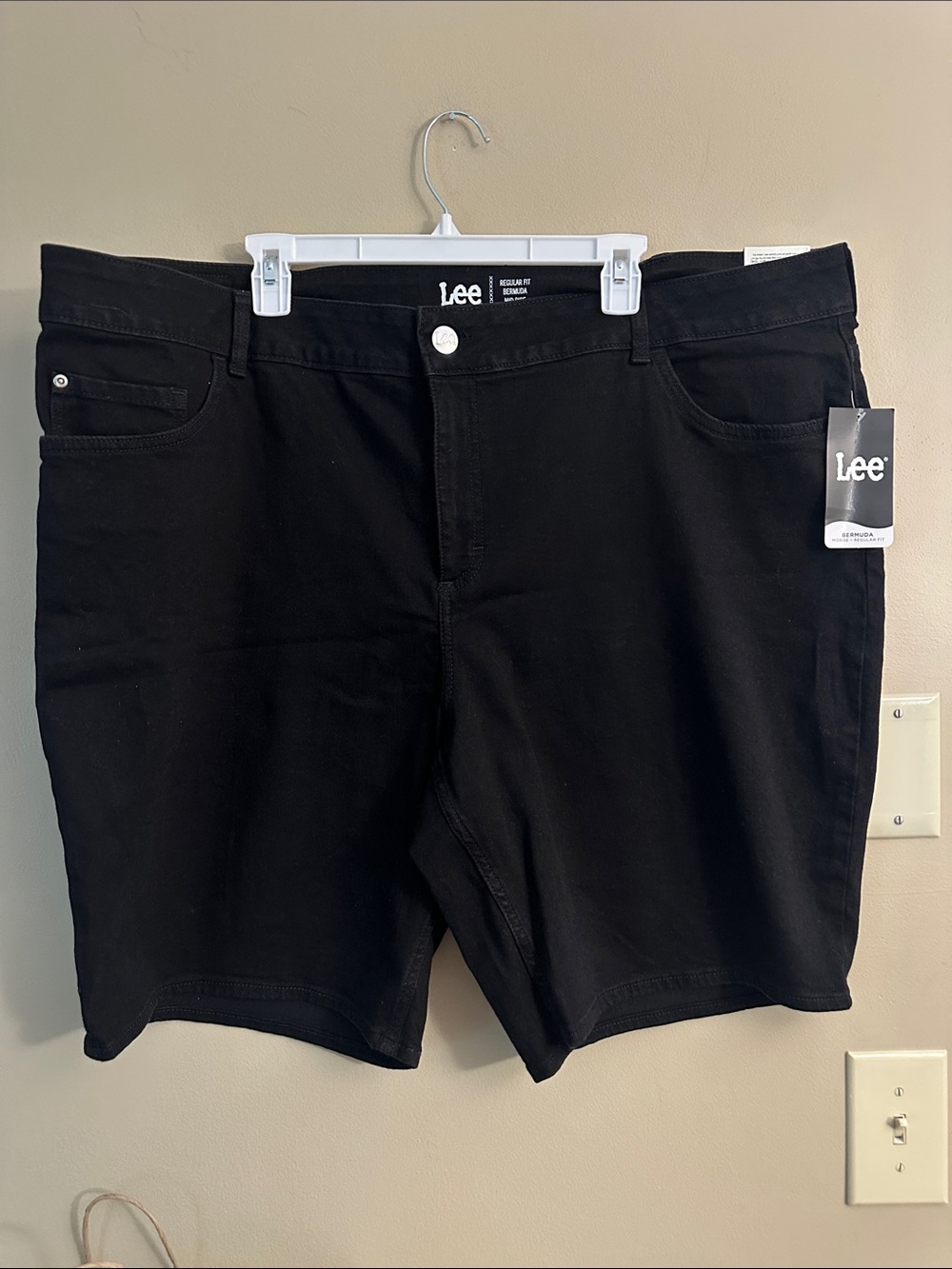 Lee  Black Classic Denim Bermuda Shorts